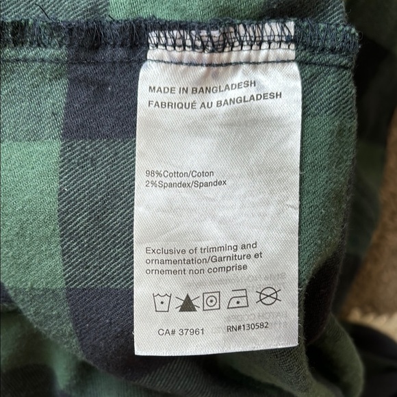 Kids’ Ripzone Green and Blue Button Down Shirt, Size XL - Picture 6 of 6